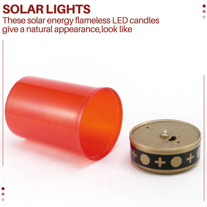 Odds  Grave Candle for Cemetery Grave Solar Lights with Lighting LED Grave Light Various Wind