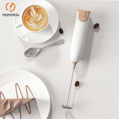 Kitchen  Hand Electric Milk Frother Automatic Rotary Egg Beater Coffee Cappuccino Creamer Whisk Frothy Blend Whisk  Kitchen Mixer Stirrer