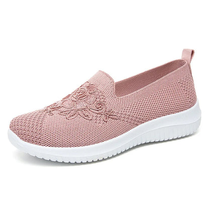 Woman shoes Summer Mesh Knitting Sneakers Women Breathable 2023 Shoes Non-slip Ladies Casual Nurse Office Shoes Ballet Flats