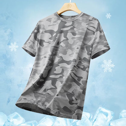 Men clothing  Ice Silk Thin Short Sleeve Quick Drying T-shirt for Men