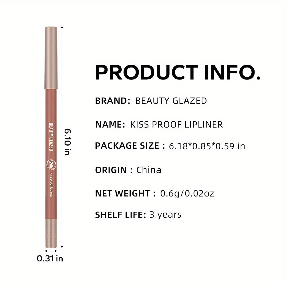 Makeup and face BEAUTY GLAZED 10 Color Lipliner High Pigment Matte Waterproof, Natural Shaping Lip Liner Lipstick Makeup