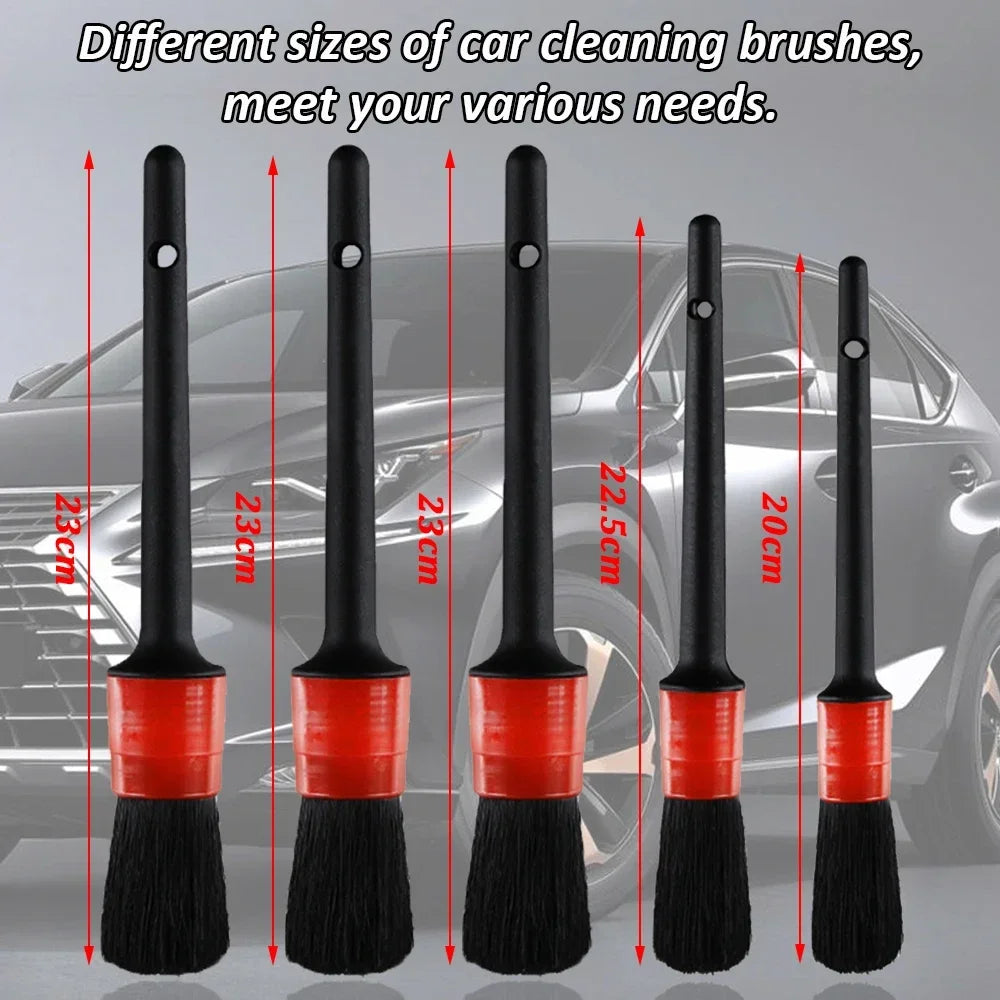 Car   New Car Cleaning Kit Scrubber Drill Detailing Brush Set Air Conditioner Vents Towel Polisher Car Auto Detailing Tools