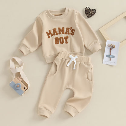 Boy  clothing Pudcoco Infant Baby Boy 2Pcs Fall Outfits Long Sleeve Letter Embroidery Pullover + Pocket Pants Set Toddler Clothes 0-3T