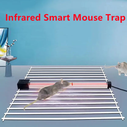 Out door  Intelligent High-Voltage Mousetrap Infrared Automatic Electric Shock Mouse Trap Safe Continuous Mouse Trap 50x65cm (odds)