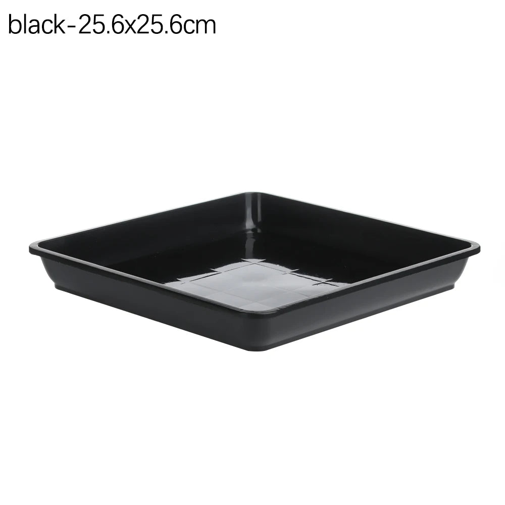 Outdoor 1Pcs Plastic Square Durable Indoor Outdoor Plastic Tray Saucers Drip Trays Plant Saucer