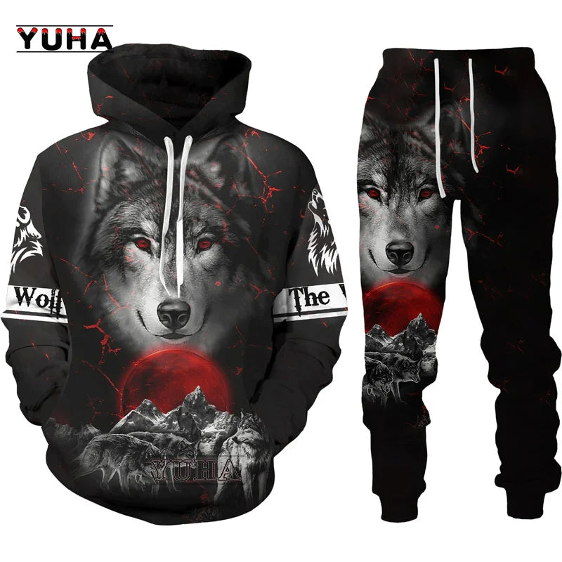 Men clothing  lion, wolf Hoodies White Tiger Sweatshirt Unisex Zip Pullover Casual Jacket