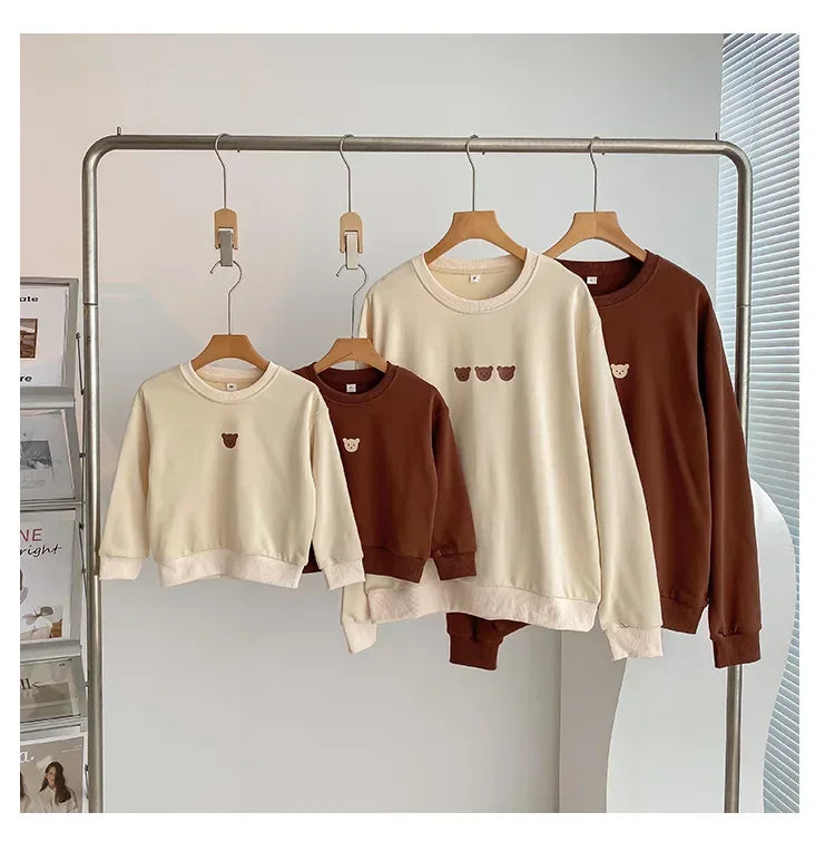 Girl clothing Parent-child Matching Clothes for Whole Family Dad Mom and Daughter Son Clothing Bodsyuit Sweatshirts Autumn Korean Fashion