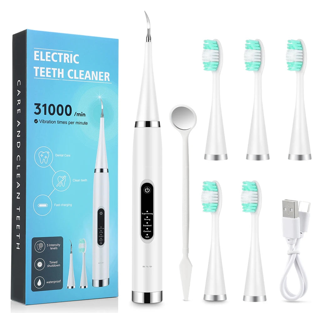 Bathroom  Electric Teeth Whitening Dental Calculus Scaler Plaque Coffee Stain Tartar Removal High Frequency Sonic Toothbrush Teeth Cleaner