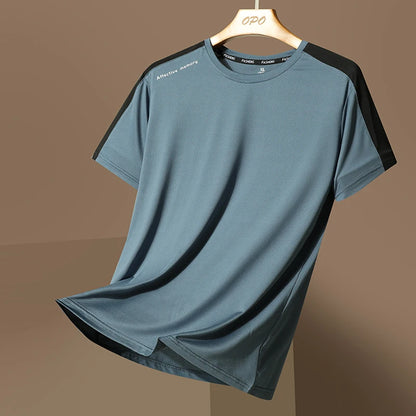 Men clothing  Ice Silk Thin Short Sleeve Quick Drying T-shirt for Men