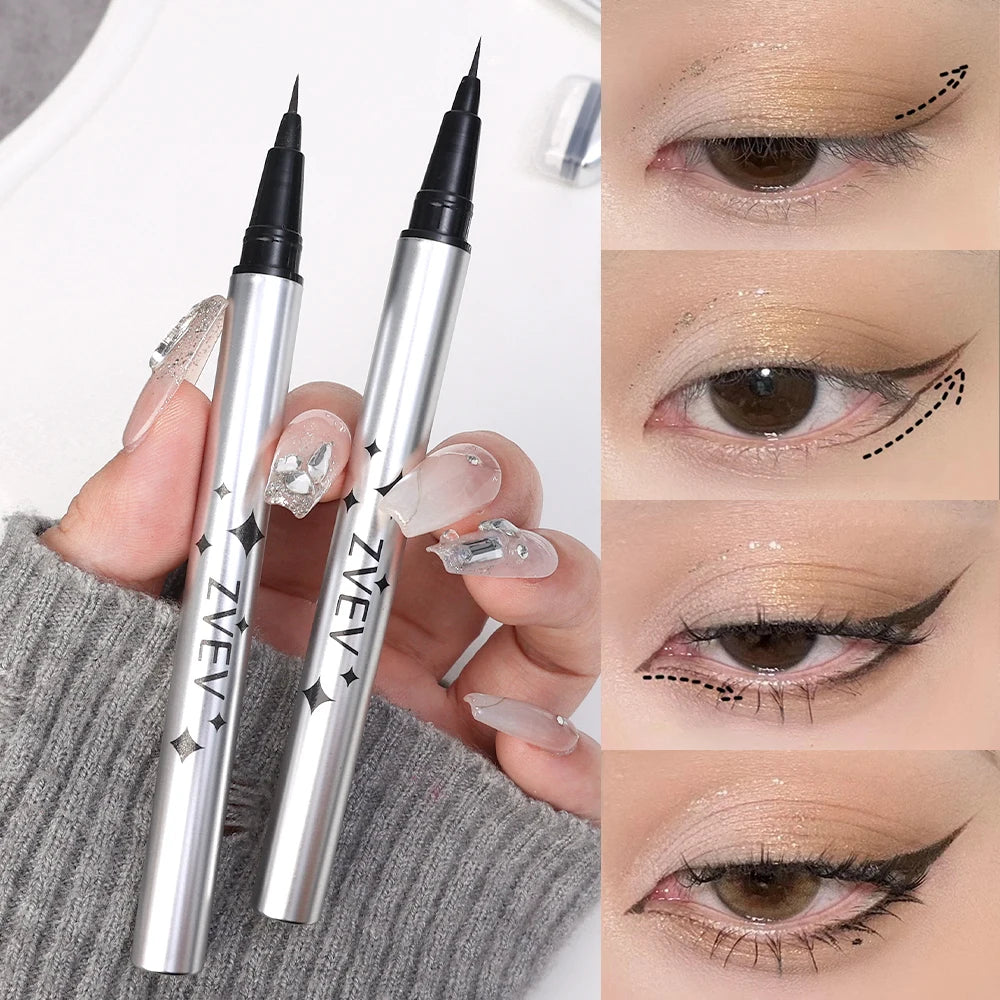 Makeup and face  2 in 1 Double-ended Lower Eyelash Stamp with Eyeliner DIY Waterproof Eye Liner Seal