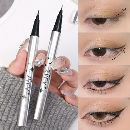 Makeup and face  2 in 1 Double-ended Lower Eyelash Stamp with Eyeliner DIY Waterproof Eye Liner Seal