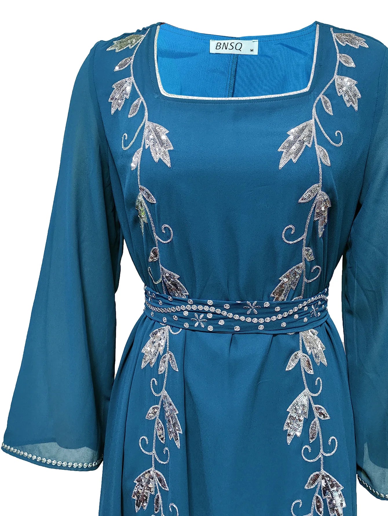 Muslim family   Ramadan Embroidery Abaya for Women Eid Mubarak Djellaba Marocain Jalabiya Saudi Arabic Robe Dubai Turkey Kaftan Islamic Clothing