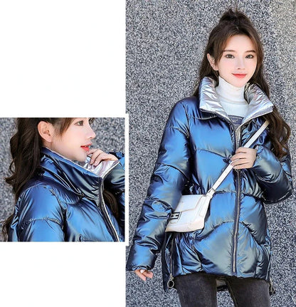 Woman clothing   Zip-up Jackets for Women Thick Padding Black Duck Down Woman Coat Quilted Padded Winter 2024 Luxury Fashion Inter Special 2024