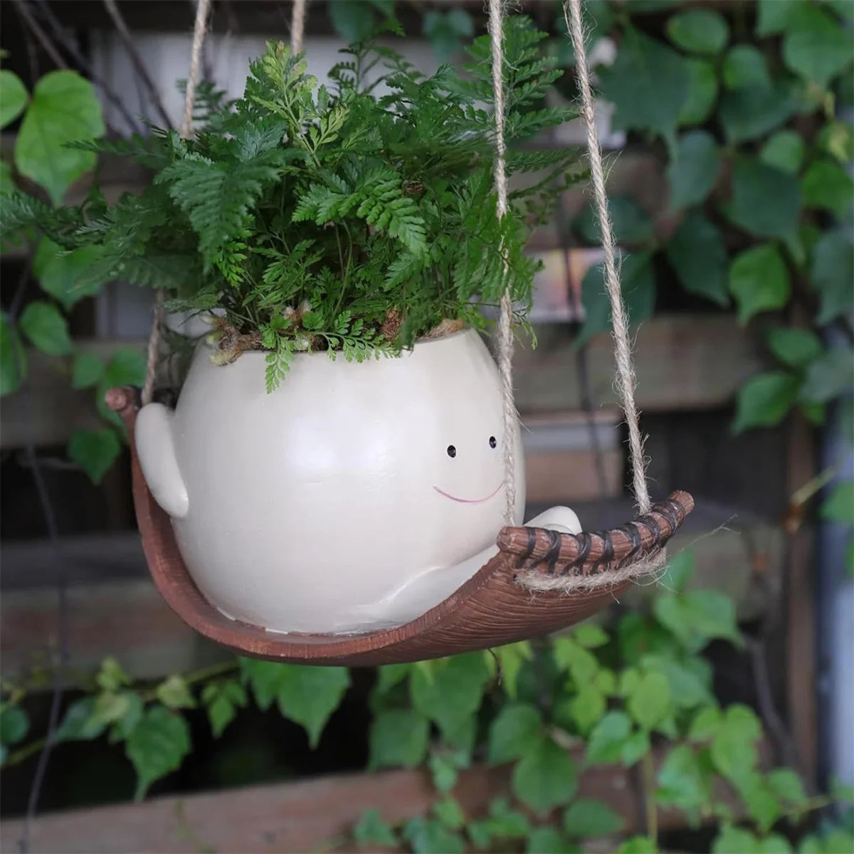 Outdoor Swing Face Planter Pot Planting Container Resin Wall Flowerpot Plant Growing Bowls Succulent  outdoor Pots Nursery Supplies Garden Décor