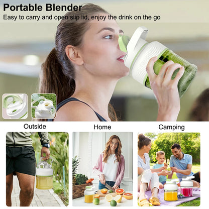 Kitchen Portable Blender Electric Fruit Juicer Smoothie Milkshake Maker USB Rechargerable Fruit Blender 500ML/1000ML/1500ML