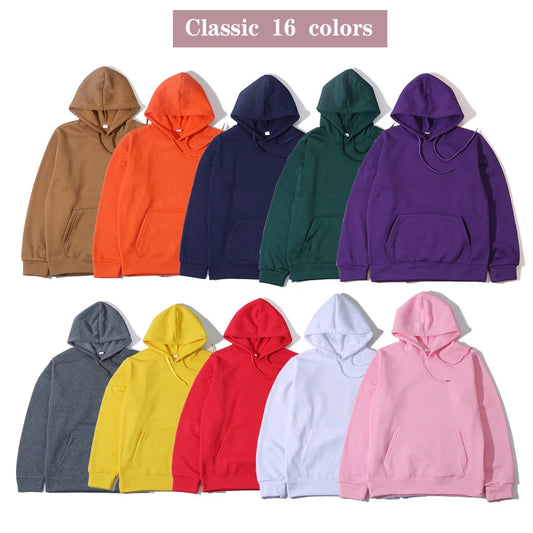 Men clothing   Hoodies Sweatshirts Men Woman Fashion Solid color Red Black Gray Pink Autumn Winter fleece Hip Hop Hoody Male Brand Casual Tops