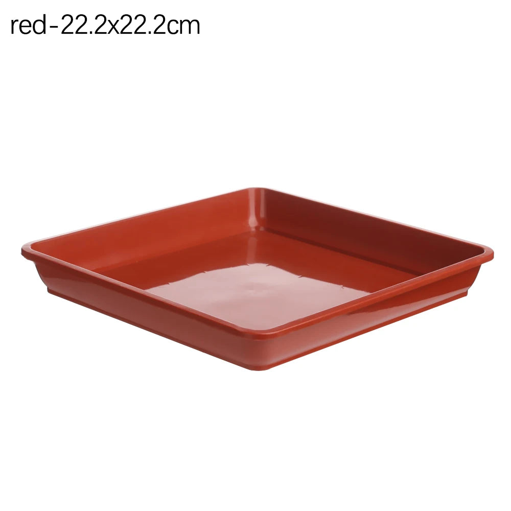 Outdoor 1Pcs Plastic Square Durable Indoor Outdoor Plastic Tray Saucers Drip Trays Plant Saucer