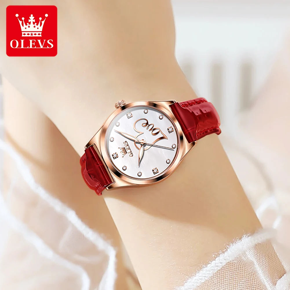 Jewellery   OLEVS Brand Watch Heart Shaped Waterproof Women's Quartz Watch 5580