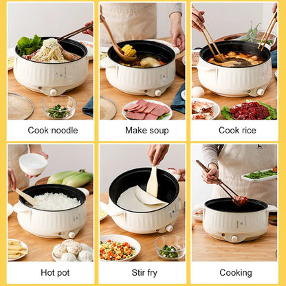 Kitchen 1.7L Multicooker Single/Double Layer Electric Pot 1-2 People Household Non-stick Pan Hot Pot Rice Cooker Cooking Appliances