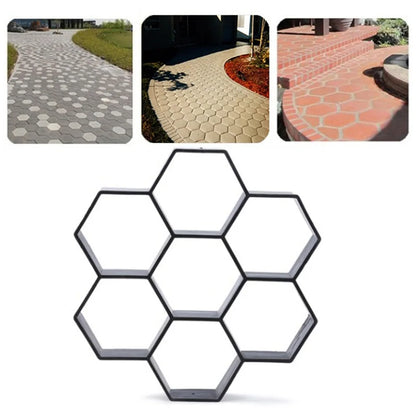 Outdoor DIY Path Maker Paver Moulds Stone Brick Concrete Mould Concrete Cement Walk Garden Path Paving Paver outdoor Reusable Patio Moulds Paviment