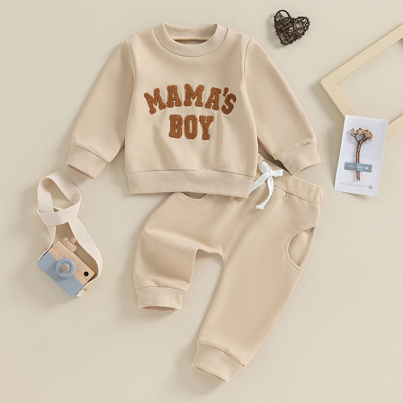 Boy  clothing Pudcoco Infant Baby Boy 2Pcs Fall Outfits Long Sleeve Letter Embroidery Pullover + Pocket Pants Set Toddler Clothes 0-3T