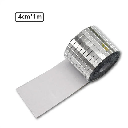 Living room Mini Square Glass Mirrors Mosaic Stickers Self-Adhesive Craft Tile For DIY Handmade Disco Light Ball Party Supplies