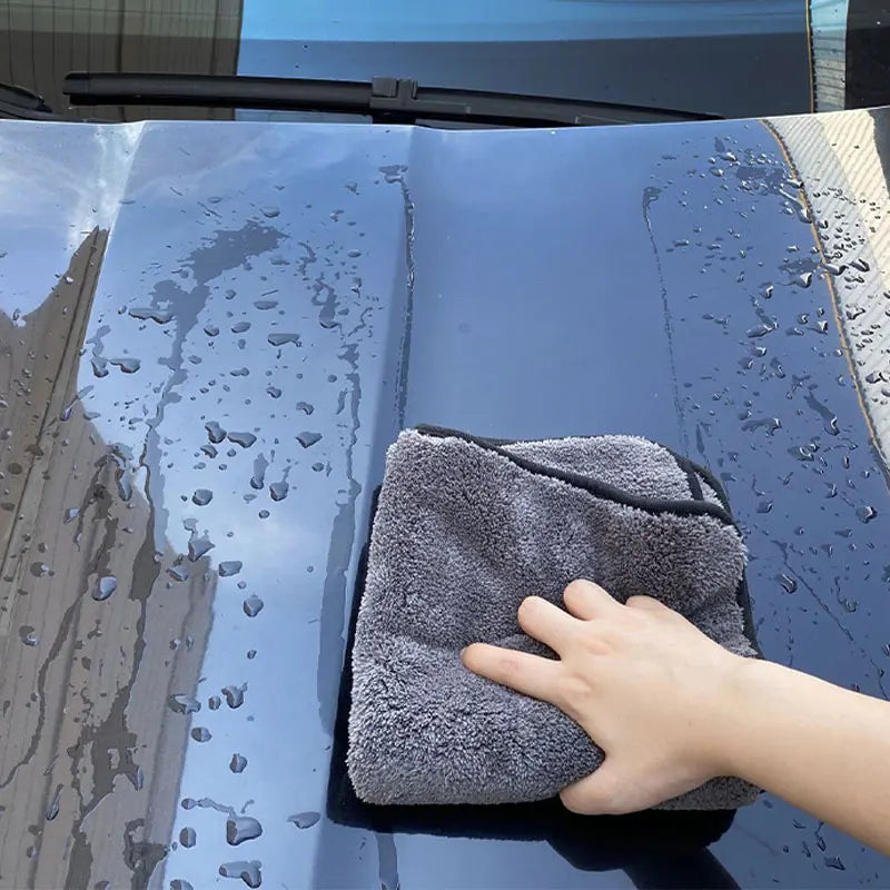 Car   SEAMETAL 40x40CM Car Wash Microfiber Towel 1200GSM Super Absorption Car Cleaning Drying Cloth Hemming Towels Detailing Care Rags