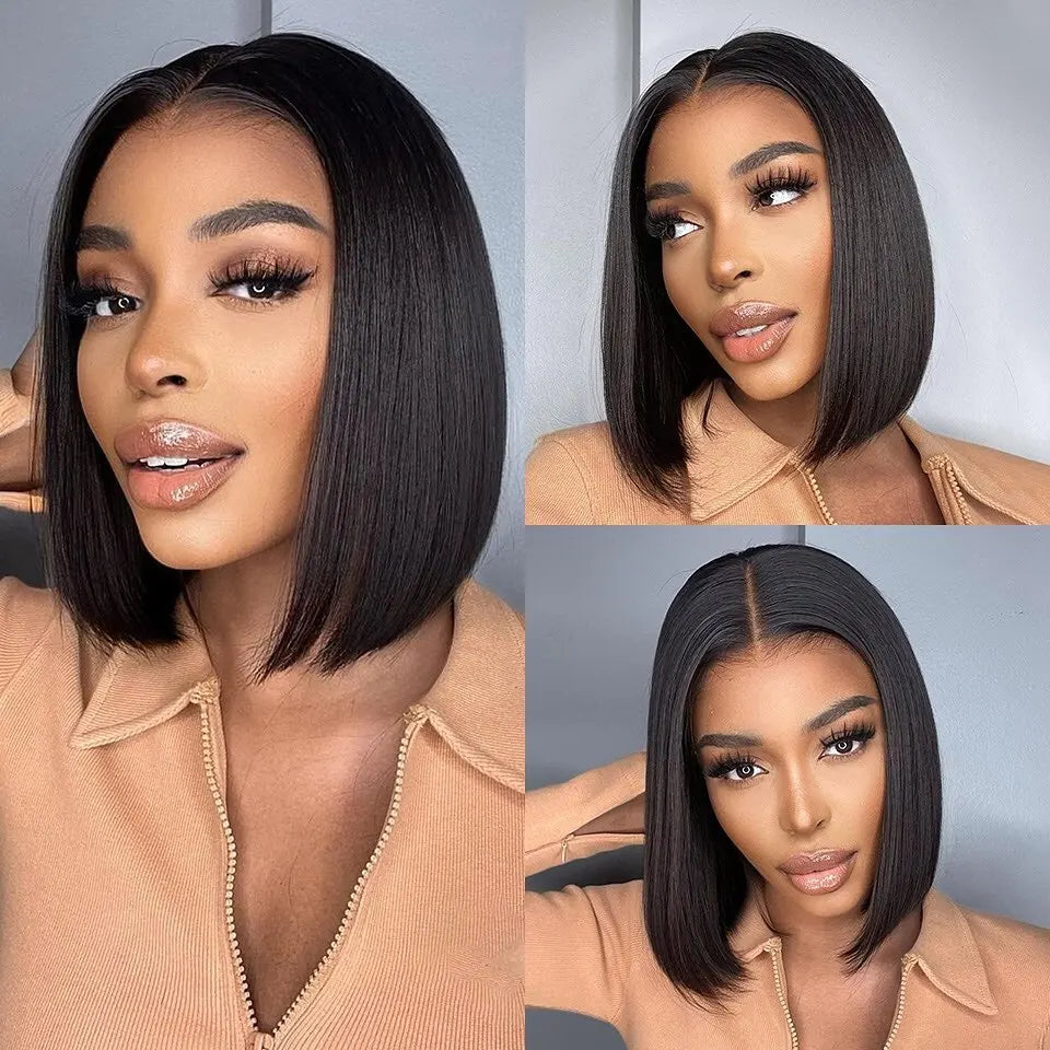 Crown & Glory Wigs Wigs For Women Pre-Plucked 13x4 Lace Frontal Brazilian Remy Wig 4x4 Closure Wig