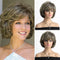 Crown & Glory Wigs  Light gold Natural Wigs for Women Short curly Synthetic Wig Daily Party Heat Resistant Hair