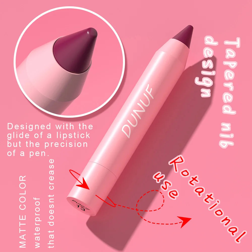 Makeup and Face 18-Colors Lipstick Pencil Waterproof Sexy Red Matte Contour Tint Lipstick Lasting