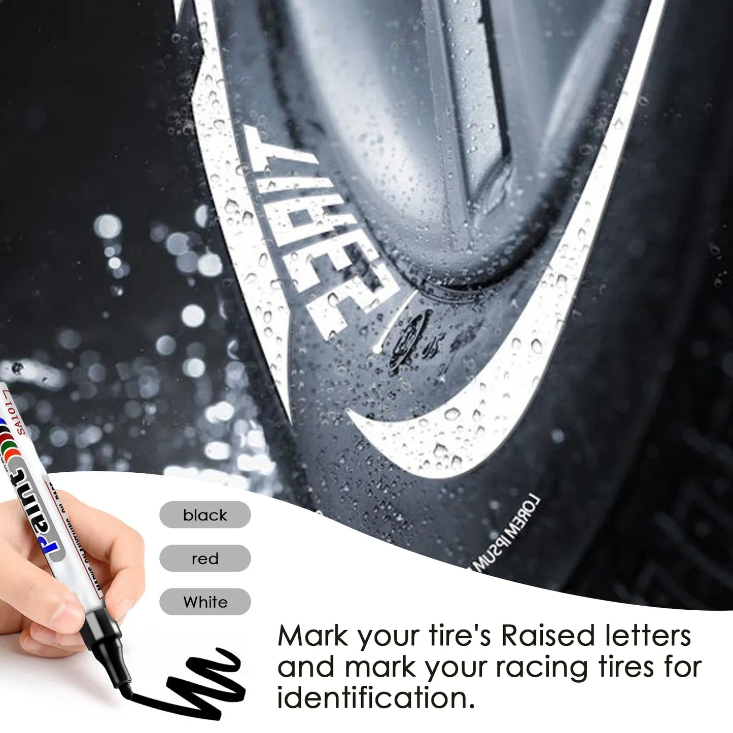 Car   Waterproof Car Tyre Tire Tread Tire Paint Pen Marker Tool For BMW E46 E49 F30 F80 E36 E46 E93 E92 F34 F31 Z4