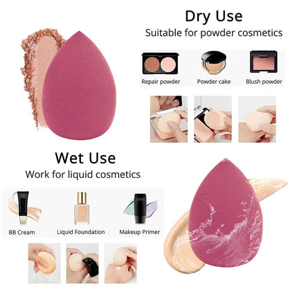 Makeup and face  4pcs/bag Fashion Make up Blender Cosmetic Puff Makeup Sponge