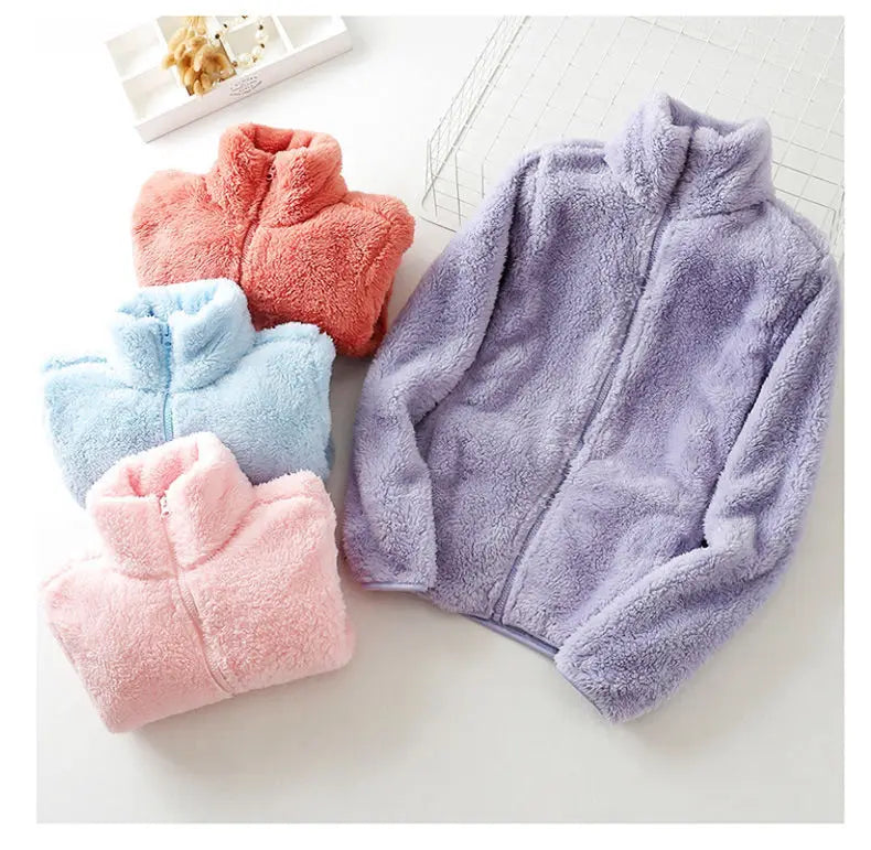 Woman clothing   Coral fleece plush jacket women's autumn and winter polar fleece thickened loose fragrance 2022 warm clothes jacket ins hot