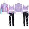 Girl clothing   Kids Girls Sweat suits Set Tracksuit 3 Piece Outfits Long Sleeve Zip Front Jacket + Vest + Colorblock Leggings Sportswear Sets