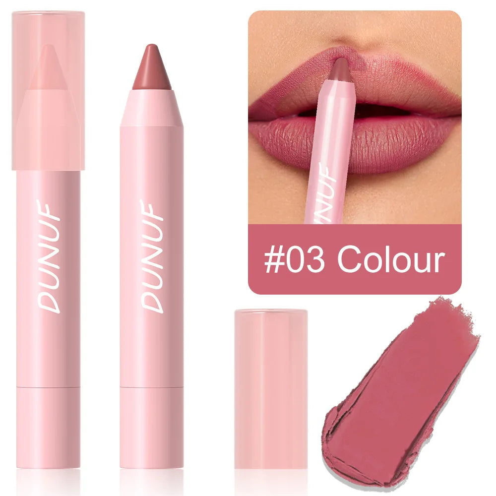 Makeup and Face 18-Colors Lipstick Pencil Waterproof Sexy Red Matte Contour Tint Lipstick Lasting