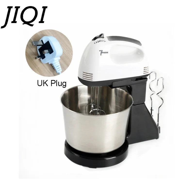 Kitchen  JIQI 7 Files Dough Mixer Egg Beater Food Blender Kitchen Electric Food Processor hand held cream milk Foamer whisk Stirrer 110V