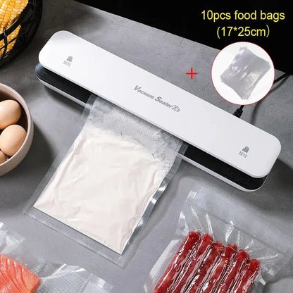 Kitchen  Best Dry Wet Food Vacuum Sealer Packaging Machine 220V Automatic Commercial Household Kitchen Food Vacuum Sealer with 10pcs bags