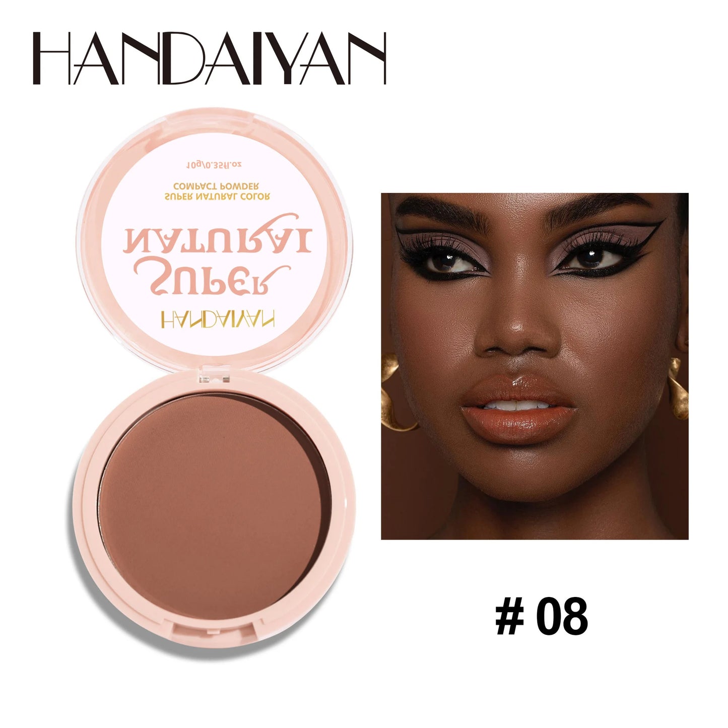 Makeup and face HANDAIYAN Light Soft Setting Pressed Powder Natural Waterproof Long-lasting Full Cover Makeup Cosmetics for Different Skin Color