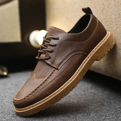 Men shoes Casual Shoes Classic Business Leather Shoes for Men Fashion Handcrafted Men's Dress Shoes Comfortable Flats Loafers