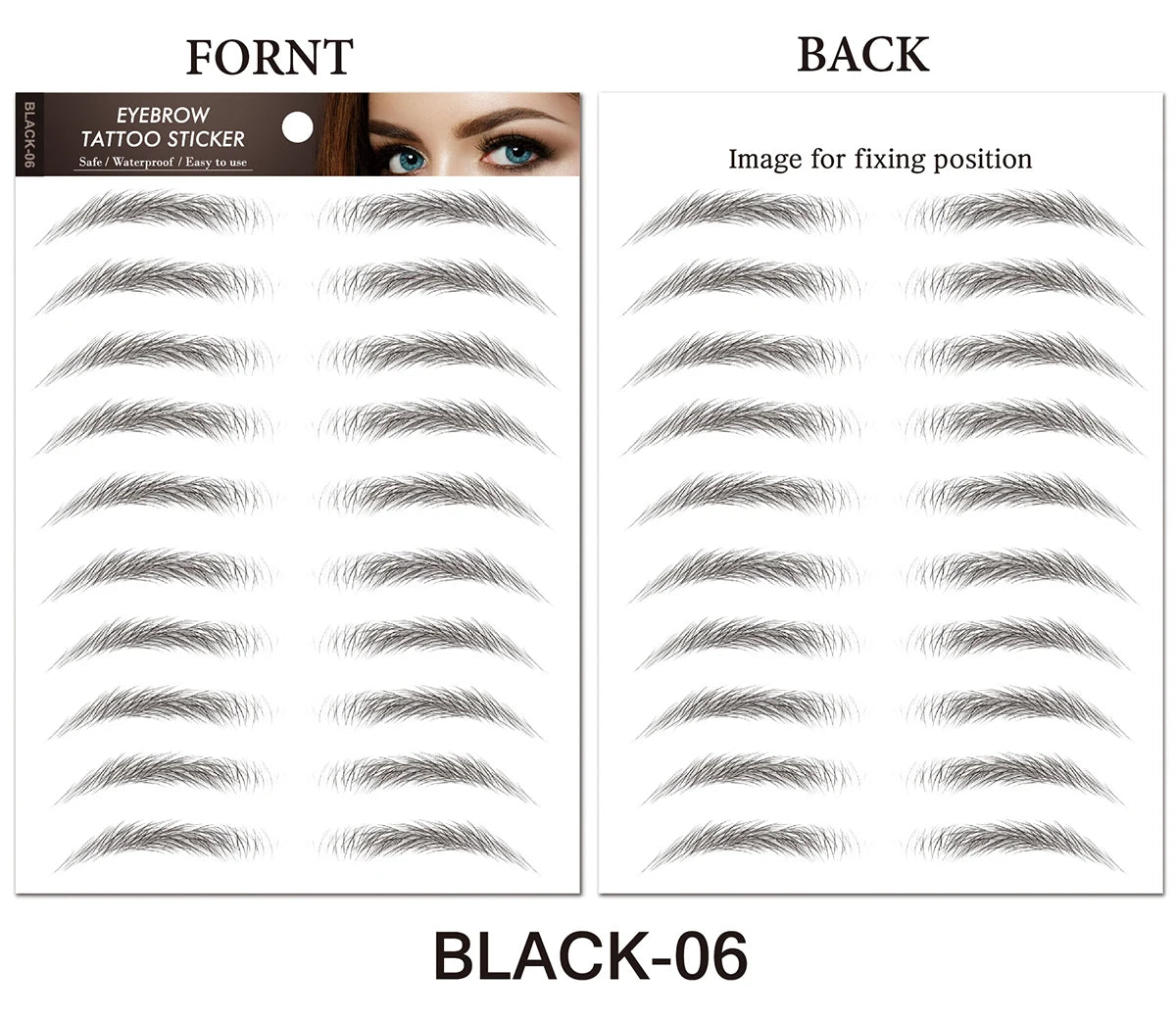 Makeup and Face Waterproof 6D Eyebrow Tattoo Stickers Lasting Makeup Hair-Like Brow Cosmetics