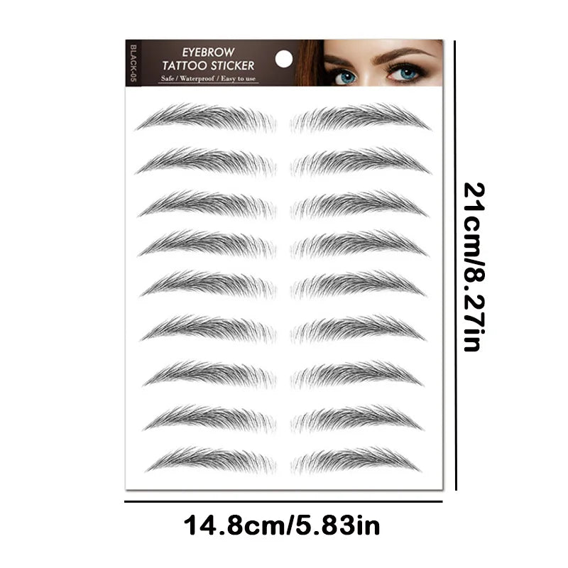 Makeup and Face Waterproof 6D Eyebrow Tattoo Stickers Lasting Makeup Hair-Like Brow