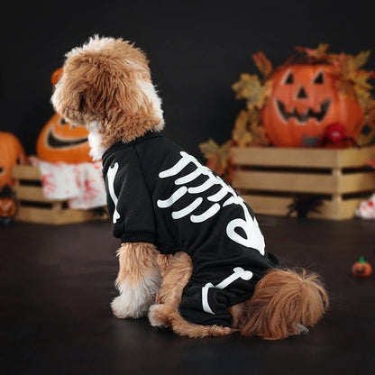 Pets Halloween Dog Costume Night light Bust Adjusted Funny Soft and Comfortable Horror Atmosphere Transformation Costume