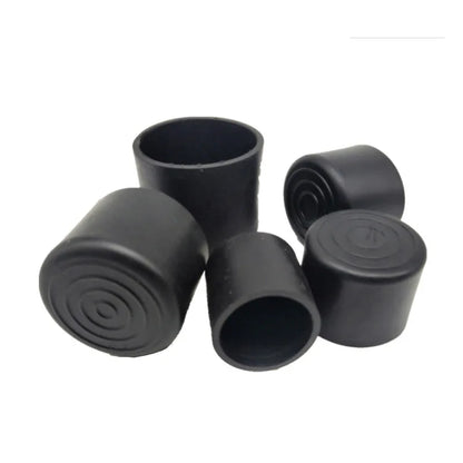 kitchen  Black Round Chair Table Feet Stick Pipe Tubing End Cover Caps Cap PVC Rubber Diameter 6~60mm Floor Protection Pads Non-slip