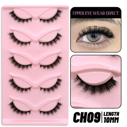 Makeup and face GROINNEYA Cat Eye Lashes Faux Mink Eyelashes Natural long Winged End Eye Elongated Eyelashes Faux Cils Eyelashes Extension