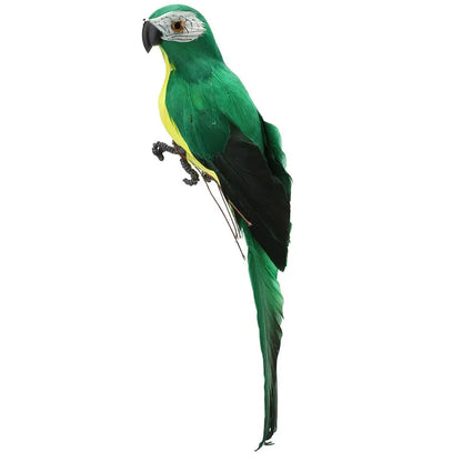 Outdoor  Handmade Simulation Parrot Creative Foam Feather Artificial Parrot Imitation Bird Model Home Ornament Garden Bird Prop Decor