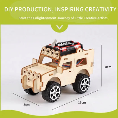 Toys Innovative Technology Small Production Jeep Electric Toy Student Scientific Experiment Handmade Diy Model