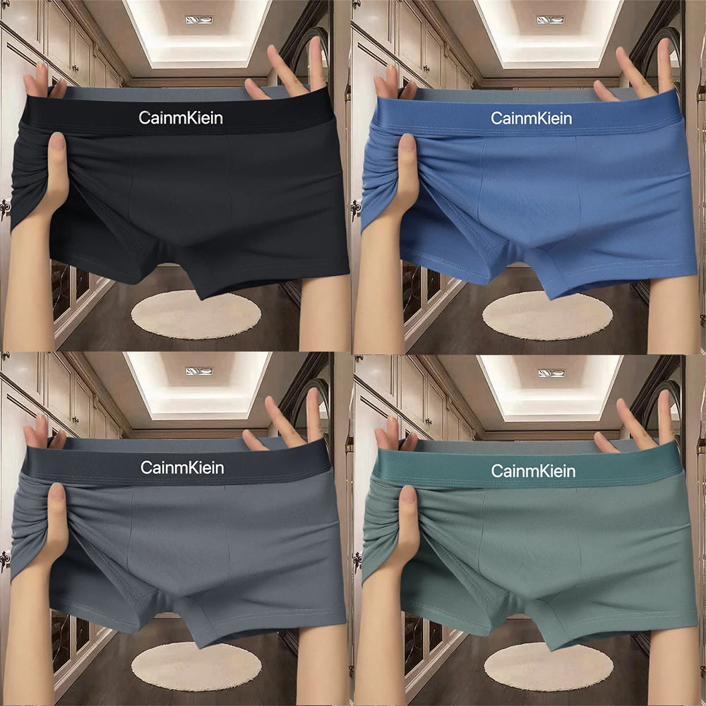 Men clothing  4 pcs  Men's Underwear Hombre Panties Boxers Short Solid Male Underwear Soft Men Panties Shorts Underwear