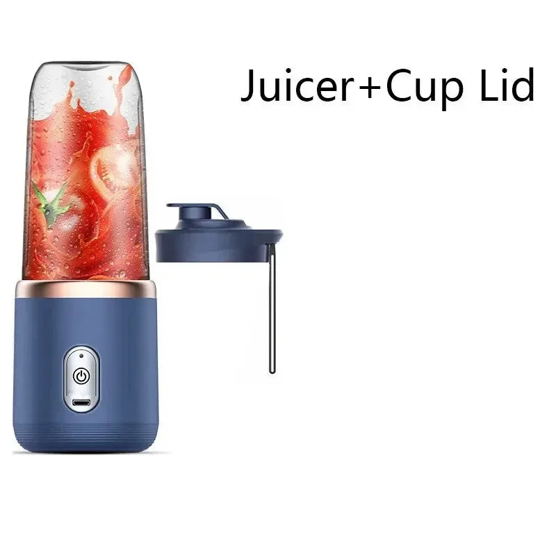 Kitchen  6 Blade Portable kitchen  Juicer USB Rechargeable Juicer Stainless Steel Blade Cup Juicer Fruit Automatic Smoothie Blender Kitchen Tool