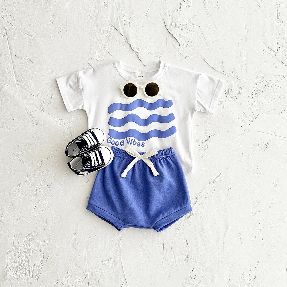 Girl clothing Toddler Boys Outfit Baby Clothes Set Newborn Baby Summer Clothing Cotton Girl Suit Sun Flower Print T-shirt+Beach Shorts