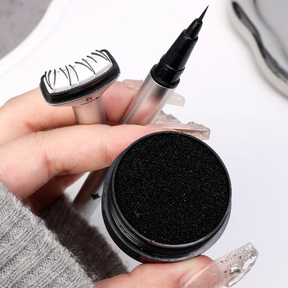 Makeup and face  2 in 1 Double-ended Lower Eyelash Stamp with Eyeliner DIY Waterproof Eye Liner Seal